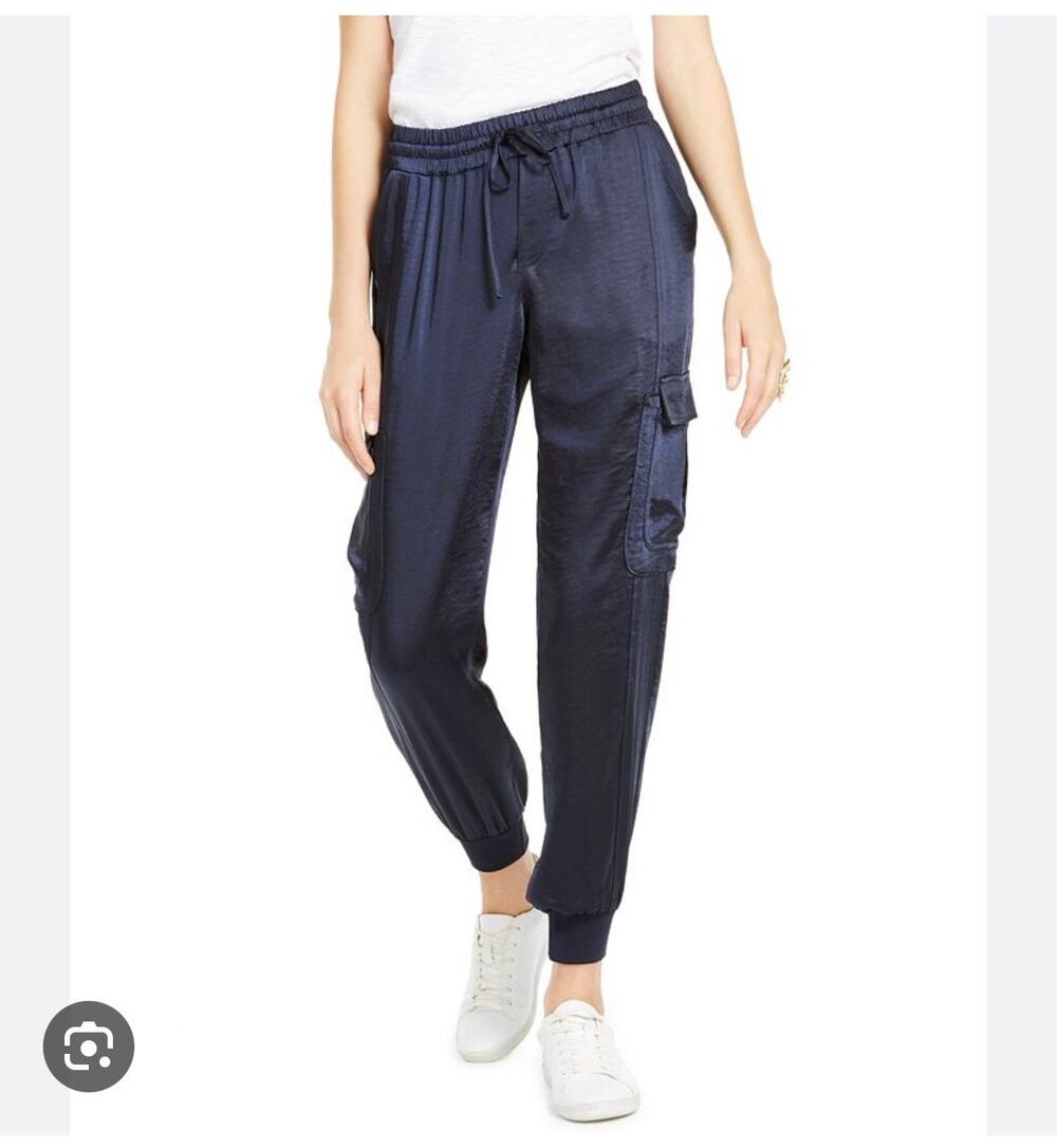 Women’s  Satin Cargo Joggers